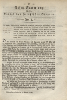 Gesetz-Sammlung für die Königlichen Preußischen Staaten. 1838, No. 4 (15 Februar)