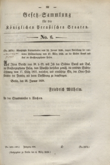 Gesetz-Sammlung für die Königlichen Preußischen Staaten. 1838, No. 6 (6 März)