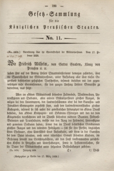 Gesetz-Sammlung für die Königlichen Preußischen Staaten. 1838, No.11 (17 März) + dod.