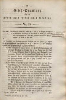 Gesetz-Sammlung für die Königlichen Preußischen Staaten. 1838, No.19 (11 Juni)
