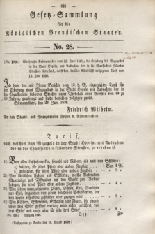 Gesetz-Sammlung für die Königlichen Preußischen Staaten. 1838, No. 28 (18 August)