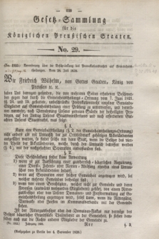 Gesetz-Sammlung für die Königlichen Preußischen Staaten. 1838, No. 29 (4 September)