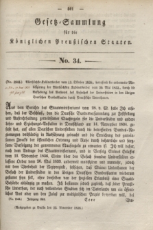 Gesetz-Sammlung für die Königlichen Preußischen Staaten. 1838, No. 34 (23 November) + wkładka