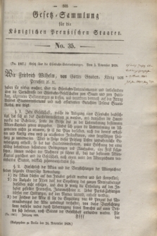 Gesetz-Sammlung für die Königlichen Preußischen Staaten. 1838, No. 35 (24 November) + wkładka