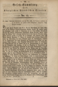 Gesetz-Sammlung für die Königlichen Preußischen Staaten. 1839, No. 12 (4 Mai)