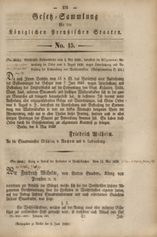 Gesetz-Sammlung für die Königlichen Preußischen Staaten. 1839, No. 15 (8 Juni)