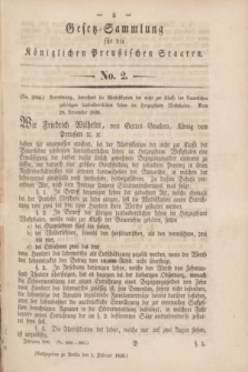 Gesetz-Sammlung für die Königlichen Preußischen Staaten. 1840, No. 2 (1 Februar)