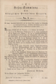 Gesetz-Sammlung für die Königlichen Preußischen Staaten. 1840, No. 3 (27 Februar)