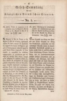 Gesetz-Sammlung für die Königlichen Preußischen Staaten. 1840, No. 5 (25 März)