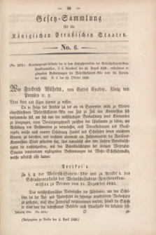 Gesetz-Sammlung für die Königlichen Preußischen Staaten. 1840, No. 6 (6 April)