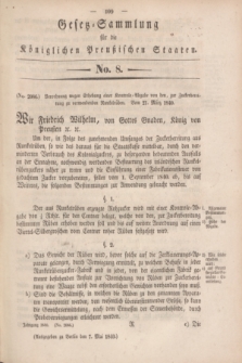 Gesetz-Sammlung für die Königlichen Preußischen Staaten. 1840, No. 8 (7 Mai)