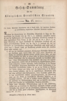 Gesetz-Sammlung für die Königlichen Preußischen Staaten. 1840, No. 17 (21 Oktober)