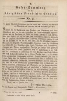 Gesetz-Sammlung für die Königlichen Preußischen Staaten. 1842, Nr. 5 (18 Februar)