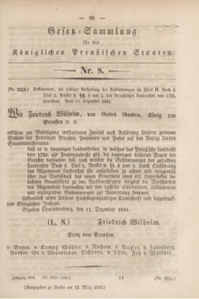 Gesetz-Sammlung für die Königlichen Preußischen Staaten. 1842, Nr. 8 (13 März)