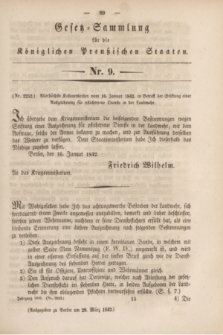 Gesetz-Sammlung für die Königlichen Preußischen Staaten. 1842, Nr. 9 (29 März)