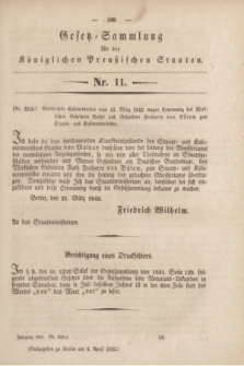 Gesetz-Sammlung für die Königlichen Preußischen Staaten. 1842, Nr. 11 (4 April)