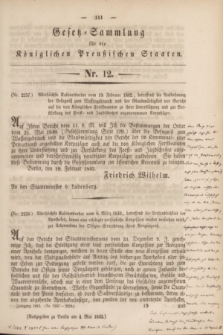 Gesetz-Sammlung für die Königlichen Preußischen Staaten. 1842, Nr. 12 (4 Mai)