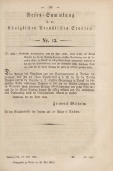 Gesetz-Sammlung für die Königlichen Preußischen Staaten. 1842, Nr. 13 (28 Mai)