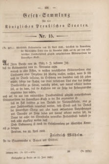 Gesetz-Sammlung für die Königlichen Preußischen Staaten. 1842, Nr. 15 (11 Juni) + wkładka