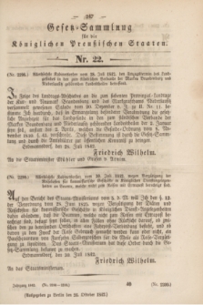 Gesetz-Sammlung für die Königlichen Preußischen Staaten. 1842, Nr. 22 (26 Oktober)