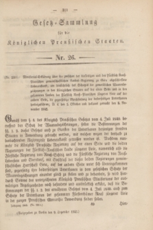 Gesetz-Sammlung für die Königlichen Preußischen Staaten. 1842, No. 26 (9 Dezember) + dod.