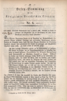 Gesetz-Sammlung für die Königlichen Preußischen Staaten. 1843, Nr. 4 (25 Februar) + dod.