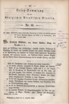 Gesetz-Sammlung für die Königlichen Preußischen Staaten. 1843, Nr. 33 (11 Dezember) + wkładka