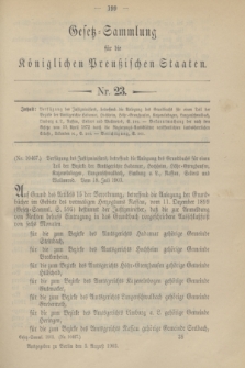 Gesetz-Sammlung für die Königlichen Preußischen Staaten. 1903, Nr. 23 (5 August)