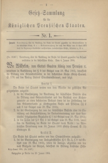 Gesetz-Sammlung für die Königlichen Preußischen Staaten. 1904, Nr. 1 (20 Januar)