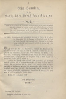 Gesetz-Sammlung für die Königlichen Preußischen Staaten. 1904, Nr. 2 (28 Januar)