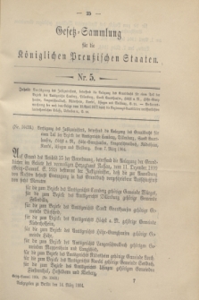 Gesetz-Sammlung für die Königlichen Preußischen Staaten. 1904, Nr. 5 (14 März)