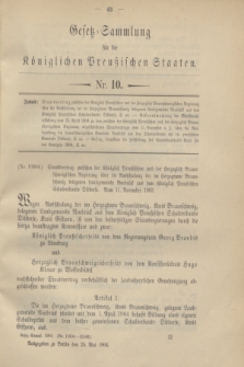 Gesetz-Sammlung für die Königlichen Preußischen Staaten. 1904, Nr. 10 (25 Mai) + dod.