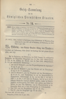 Gesetz-Sammlung für die Königlichen Preußischen Staaten. 1904, Nr. 14 (14 Juni)