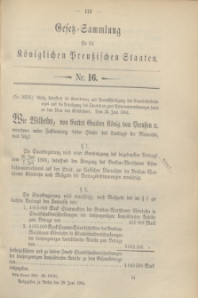Gesetz-Sammlung für die Königlichen Preußischen Staaten. 1904, Nr. 16 (28 Juni)