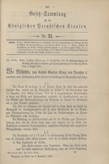 Gesetz-Sammlung für die Königlichen Preußischen Staaten. 1904, Nr. 31 (3 September)