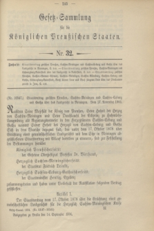 Gesetz-Sammlung für die Königlichen Preußischen Staaten. 1904, Nr. 32 (14 September)
