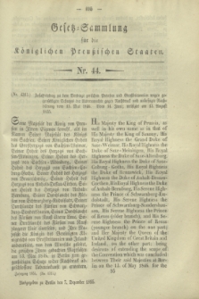 Gesetz-Sammlung für die Königlichen Preußischen Staaten. 1855, Nr. 44 (7 Dezember)