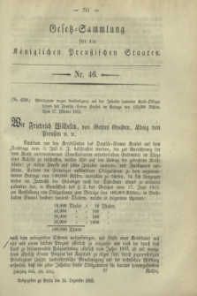 Gesetz-Sammlung für die Königlichen Preußischen Staaten. 1855, Nr. 46 (24 Dezember)