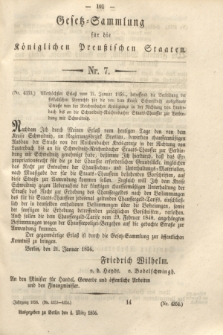Gesetz-Sammlung für die Königlichen Preußischen Staaten. 1856, Nr. 7 (4 März)