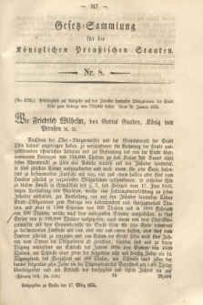Gesetz-Sammlung für die Königlichen Preußischen Staaten. 1856, Nr. 8 (17 März)