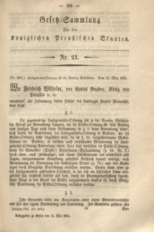 Gesetz-Sammlung für die Königlichen Preußischen Staaten. 1856, Nr. 21 (16 Mai)