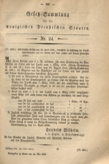 Gesetz-Sammlung für die Königlichen Preußischen Staaten. 1856, Nr. 24 (24 Mai)