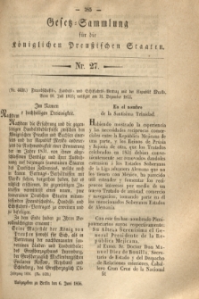 Gesetz-Sammlung für die Königlichen Preußischen Staaten. 1856, Nr. 27 (6 Juni)