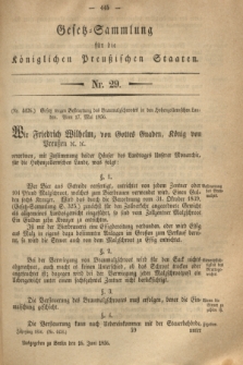 Gesetz-Sammlung für die Königlichen Preußischen Staaten. 1856, Nr. 29 (16 Juni)