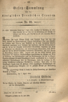 Gesetz-Sammlung für die Königlichen Preußischen Staaten. 1856, Nr. 32 (23 Juni)