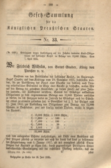 Gesetz-Sammlung für die Königlichen Preußischen Staaten. 1856, Nr. 33 (26 Juni)