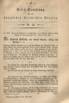 Gesetz-Sammlung für die Königlichen Preußischen Staaten. 1856, Nr. 34 (28 Juni)
