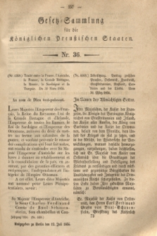 Gesetz-Sammlung für die Königlichen Preußischen Staaten. 1856, Nr. 36 (12 Juli)