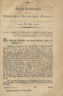 Gesetz-Sammlung für die Königlichen Preußischen Staaten. 1856, Nr. 64 (24 Dezember)