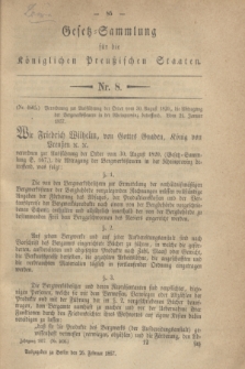 Gesetz-Sammlung für die Königlichen Preußischen Staaten. 1857, Nr. 8 (26 Februar)